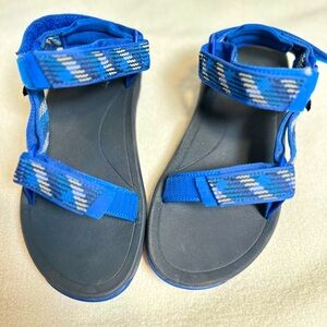 Teva Hurricane XLT Sandals | Big Kids Blue Velcro Strap Tevas Size 4